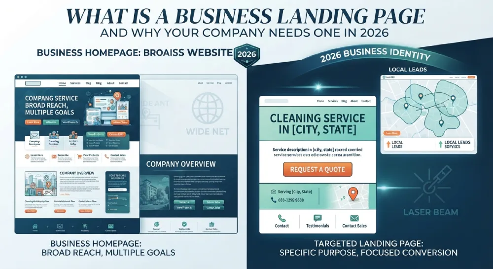 business landing page
